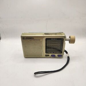 Bell & Howell 9 Band World Receiver Portable Radio FM MW SW1-7 Gold S438